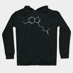 Melatonin Kawaii Pastel Rainbow Molecule Hoodie